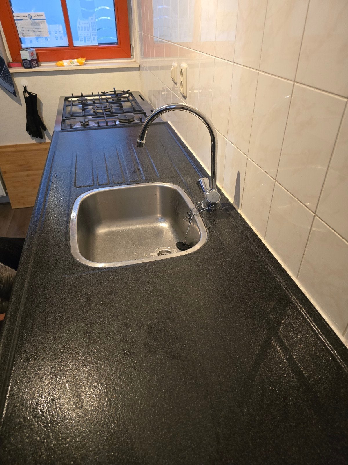Keukenkasten, Ophalen, Gebruikt, Bruin, Enkelwandige keuken