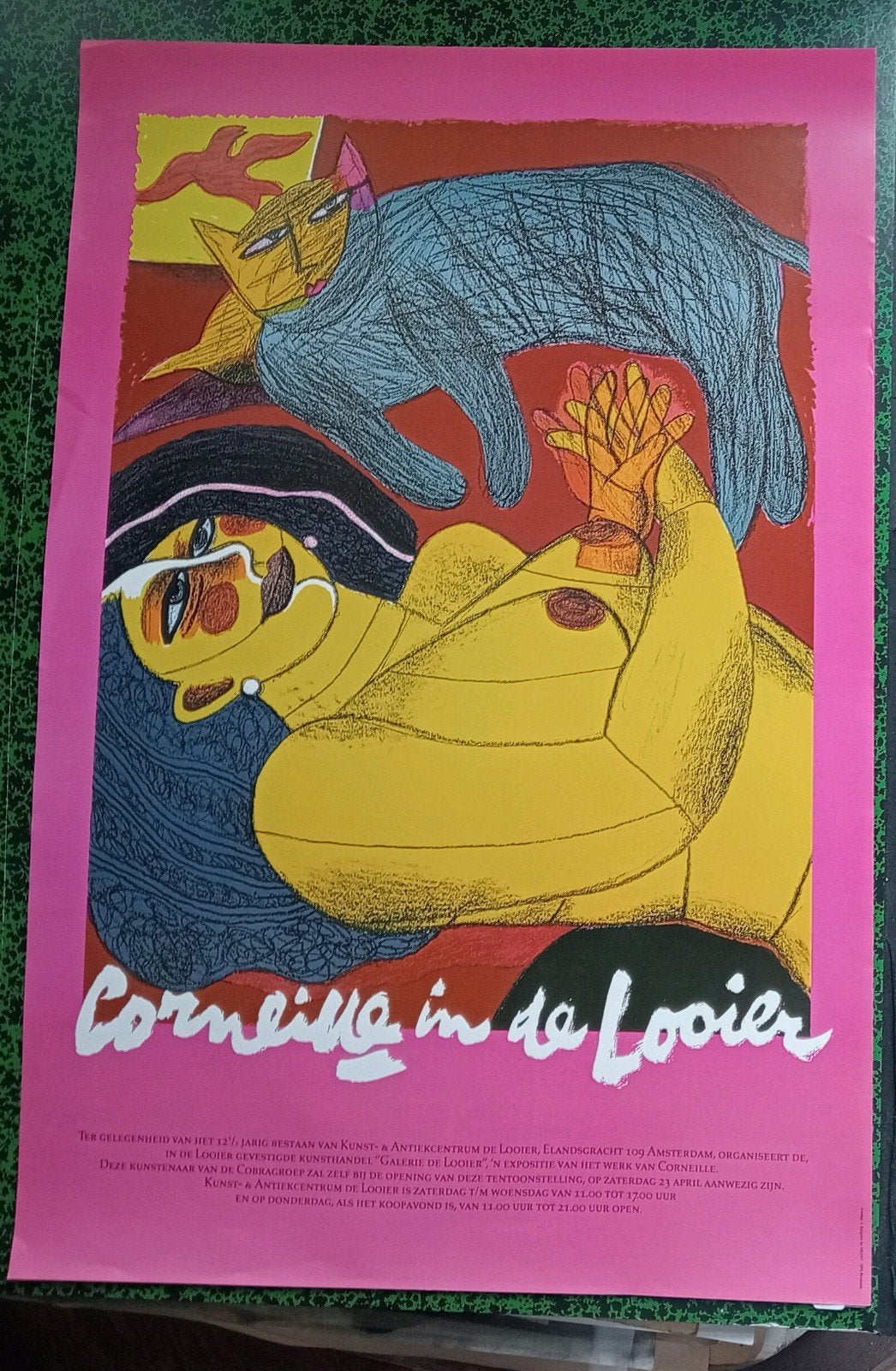 Corneille de Looier affiche - Vrouw en Kat, Ophalen of Verzenden