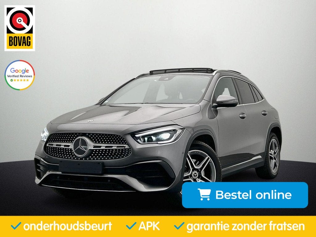 Mercedes-Benz GLA-klasse 250 e AMG|Pano|Ambilight|Stoelverw|, Auto's, Automatische klimaatregeling, Gebruikt, Leder en Stof, Bedrijf