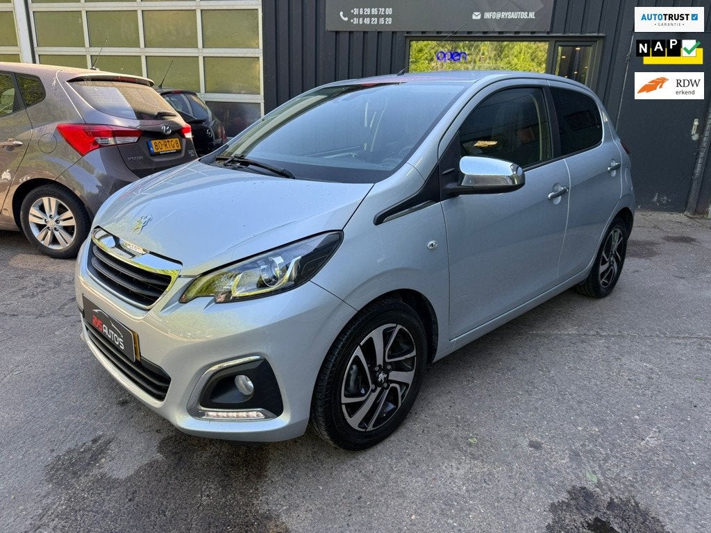 Peugeot 108 1.0 e-VTi Automaat/Led/Scherm/Lane/Airco/Full op, Stof, Gebruikt, Met garantie (alle), 4 stoelen