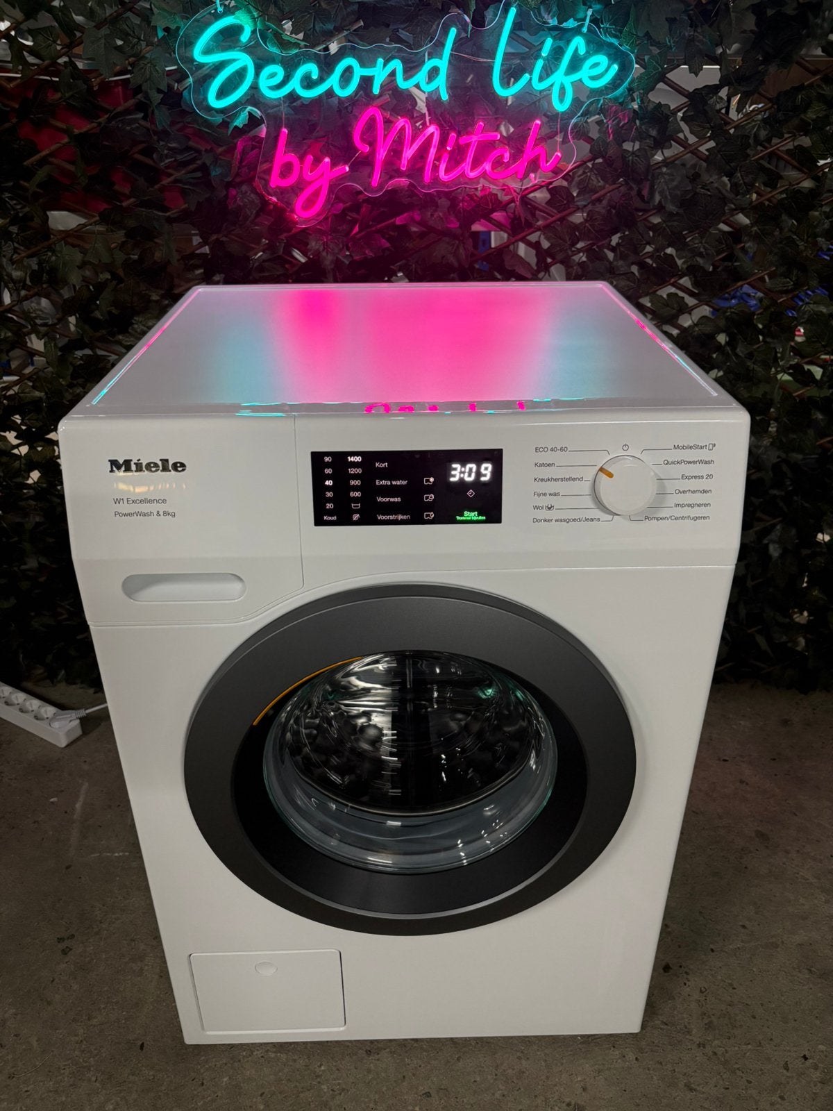 Miele W1 PowerWash WiFi 8kg Wasmachine, Ophalen, 1200 tot 1600 toeren, 8 tot 10 kg, Voorlader