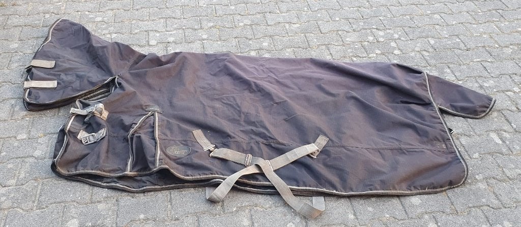 2 regendekens (1 met en 1 zonder hals), Dieren en Toebehoren, Paarden en Pony's | Dekens en Dekjes, Gebruikt, 0 g, Afneembare hals