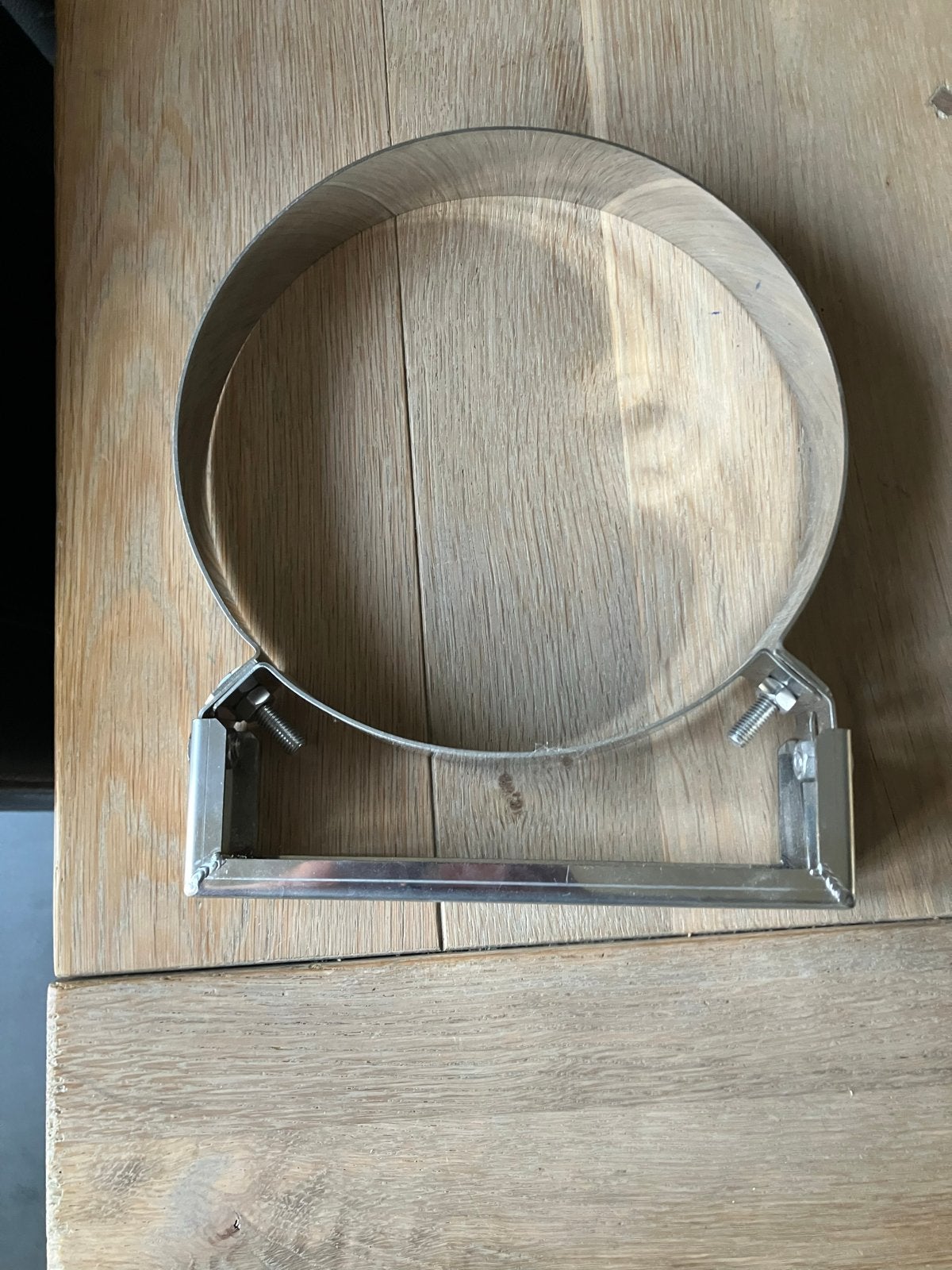 RVS Beugel voor kachelpijp 23cm, Ophalen of Verzenden, Zo goed als nieuw, Hout, Overige soorten