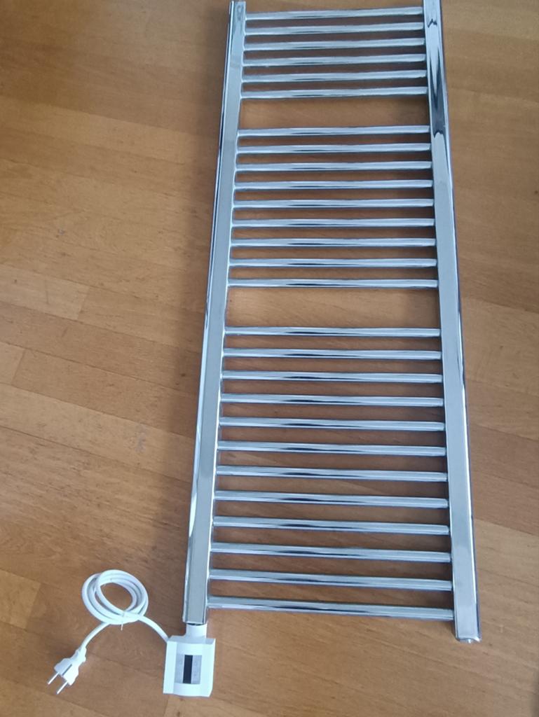 Terma chromen handdoekradiator met thermostaat, Ophalen, Radiator, Minder dan 60 cm, Zo goed als nieuw