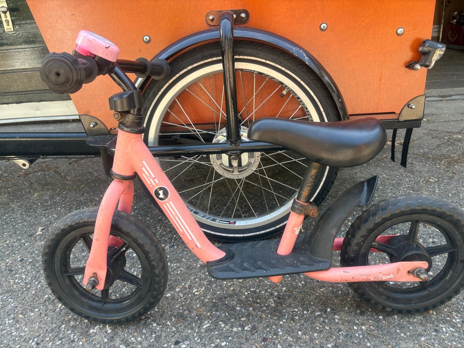 Roze loopfiets voor kinderen - Gebruikt, Fietsen en Brommers, Ophalen, Gebruikt, Minder dan 16 inch