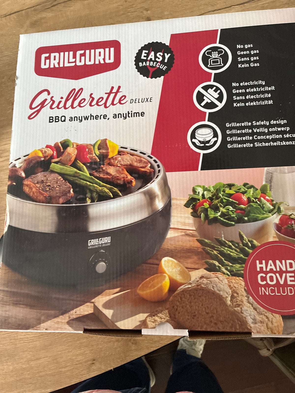 Nieuw in doos GrillGuru Grillerette Deluxe - Draagbare BBQ, Ophalen of Verzenden, Nieuw