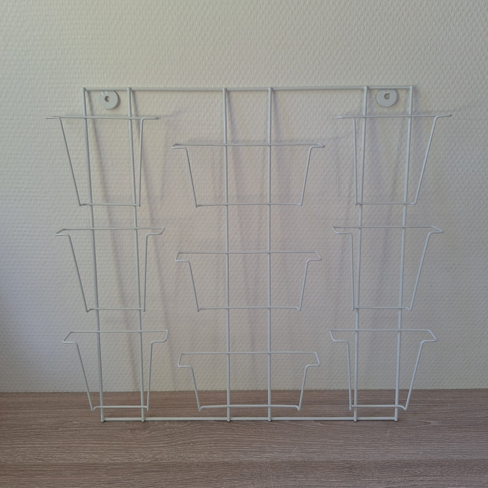 Wit metalen kaartenrek / fotorek 9 vaks, Huis en Inrichting, Ophalen of Verzenden, Zo goed als nieuw