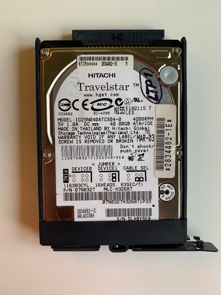 Laptop harddisk Hitachi Travelstar, Intern, Gebruikt, HDD, Ophalen of Verzenden
