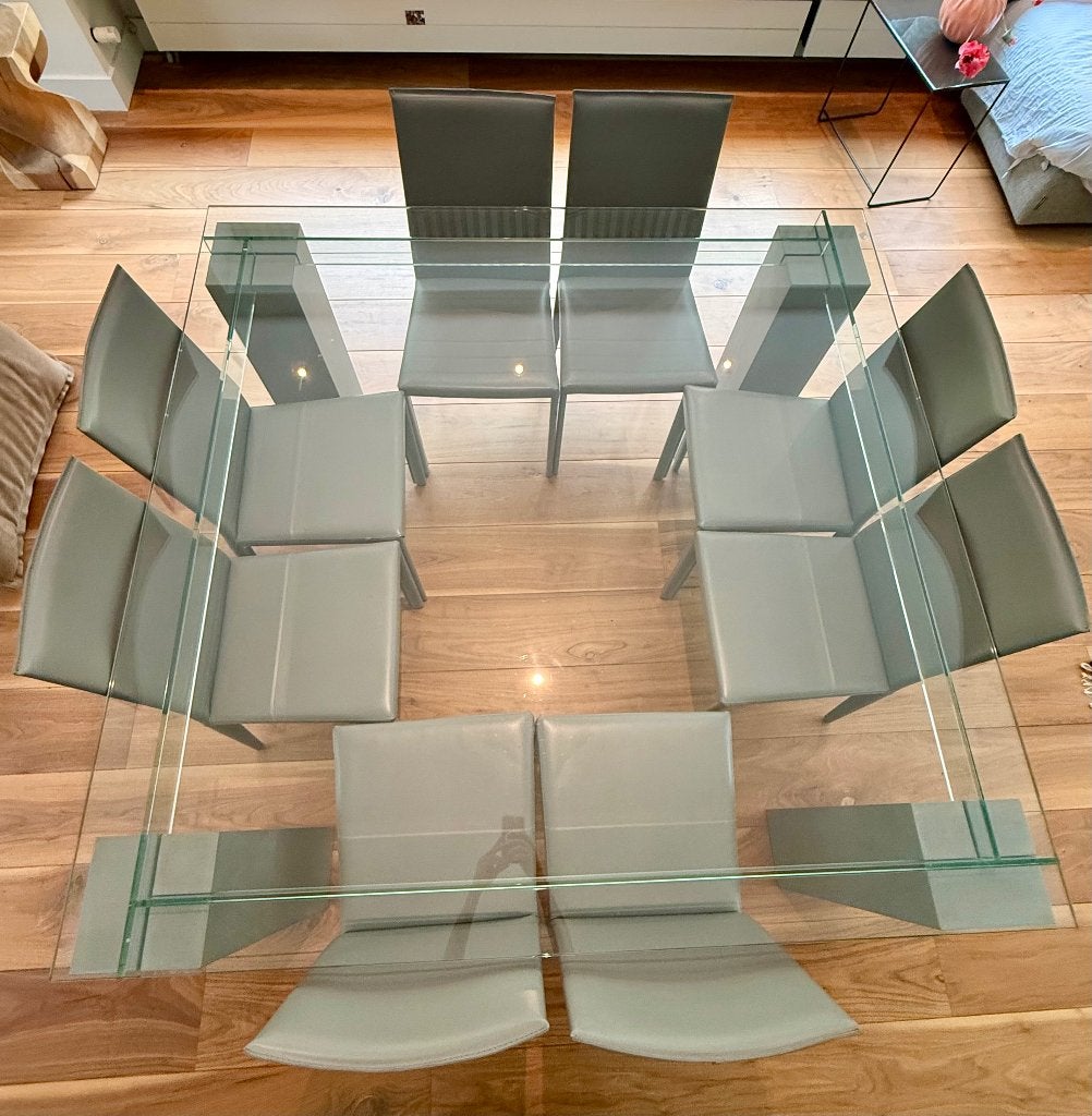 Roche Bobois Dining set, Ophalen, Zo goed als nieuw, Strak Design, 6 tot 8 stoelen