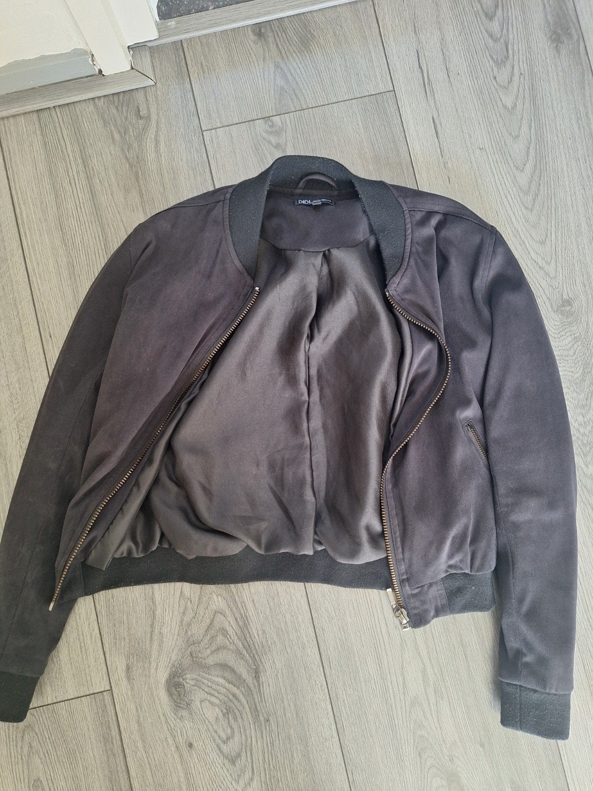 Suede bomberjack maat XS, Ophalen, Zwart, DIDI, Zo goed als nieuw