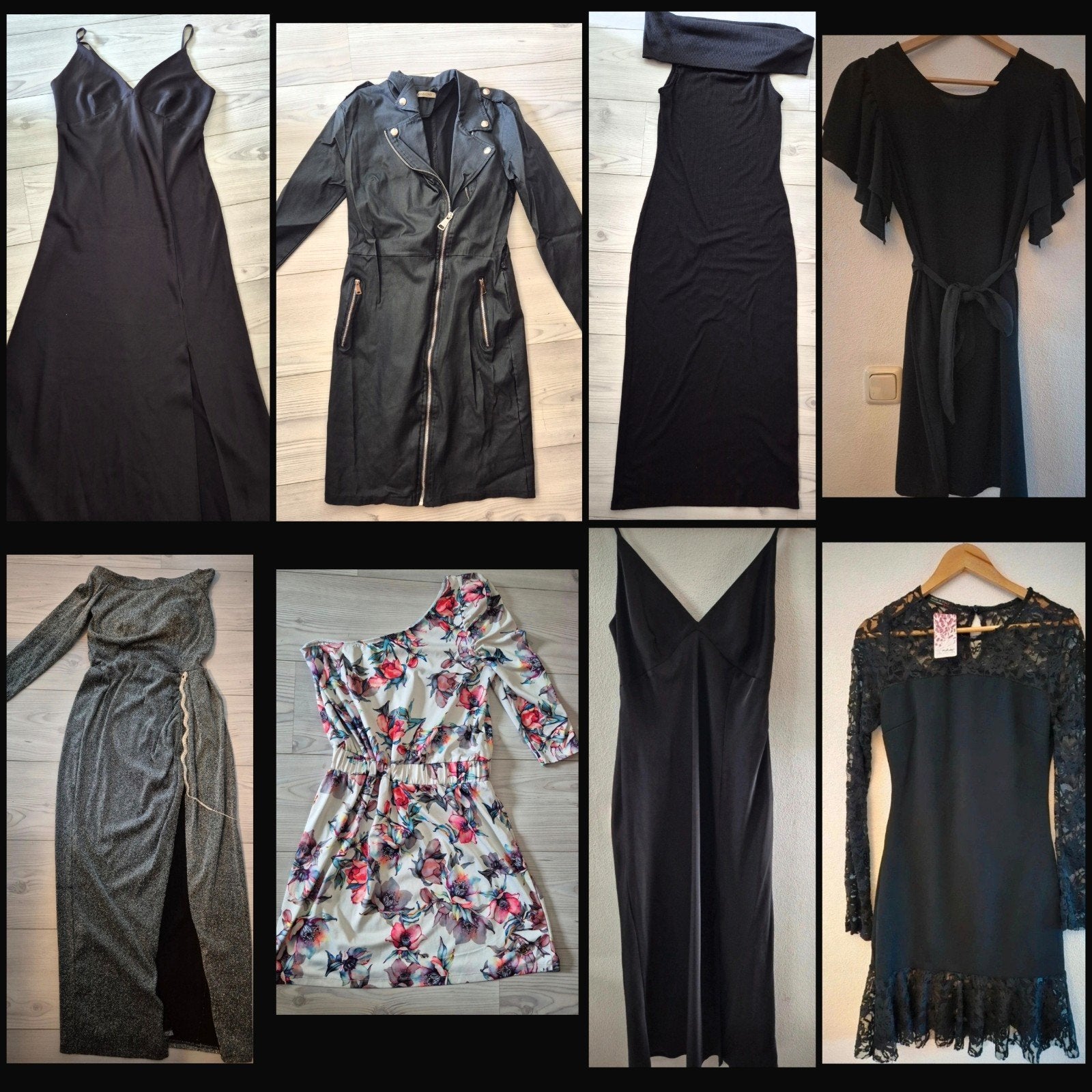leuk 7 delig jurken pakket M/L 38/40
bestaande uit :
-l, Ophalen of Verzenden, Maat 38/40 (M)