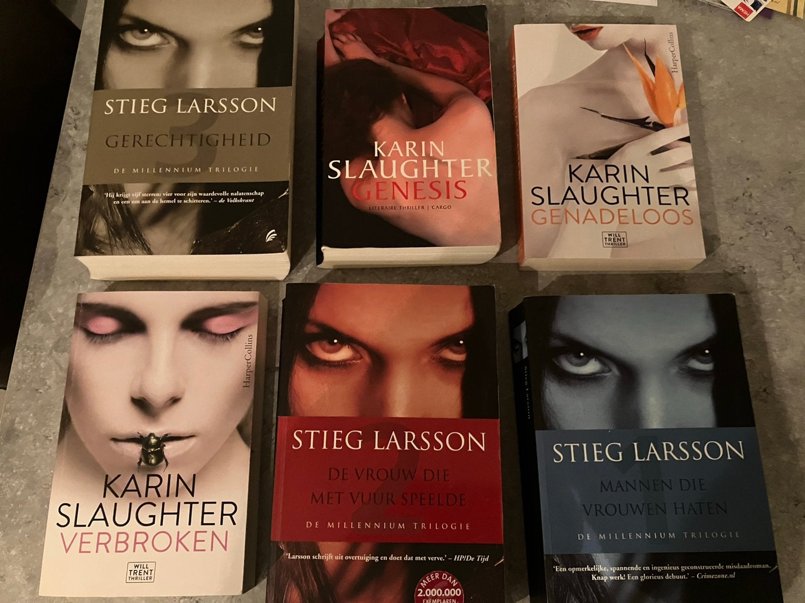 Karin Slaughter & Stieg Larsson Boekenpakket (6 boeken), Boeken, Ophalen of Verzenden, Nieuw, Nederland
