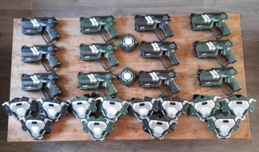 Lasergame, vrijgezellenfeest, kinderfeest, bedrijfsuitjes., Ophalen, Gebruikt, Overige