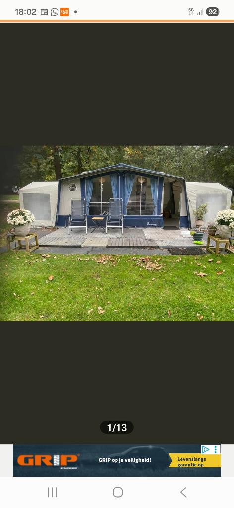 Voortent Isabella Commodore Royal G16/ 915 met 1 aanbouw, Ophalen, Gebruikt, Isabella