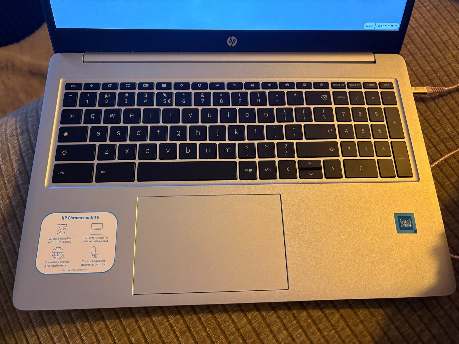 HP Chromebook 15 - Zo goed als nieuw, Computers en Software, Ophalen, 4 GB of minder, 15 inch, Qwerty