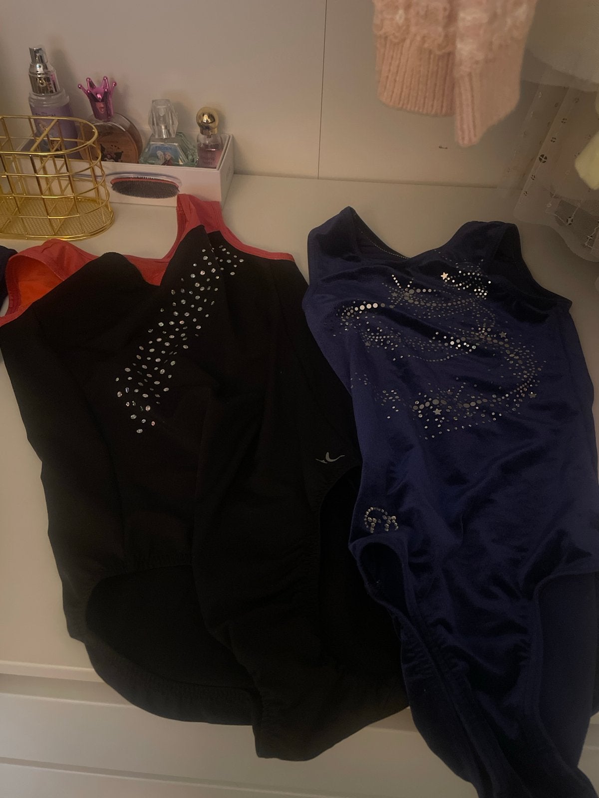 Turnpakjes maat 140 - Zwart en Blauw met Strass, Zwart, Overige typen, Ophalen of Verzenden, Maat 34 (XS) of kleiner