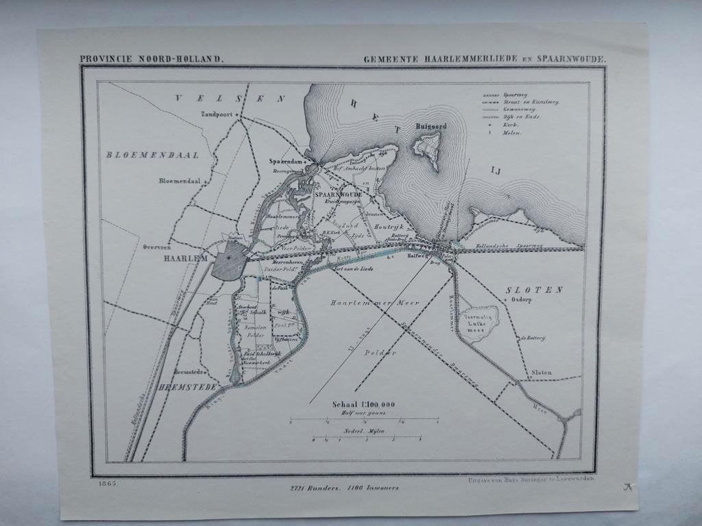 15 / Haarlem Heemstede Osdorp Spaarndam Spaarnwoude J Kuyper, Ophalen of Verzenden