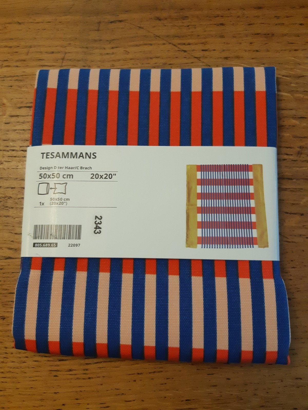 IKEA TESAMMANS Kussenhoes Design Raw Color., Meerkleurig, IKEA, Nieuw, Ophalen of Verzenden