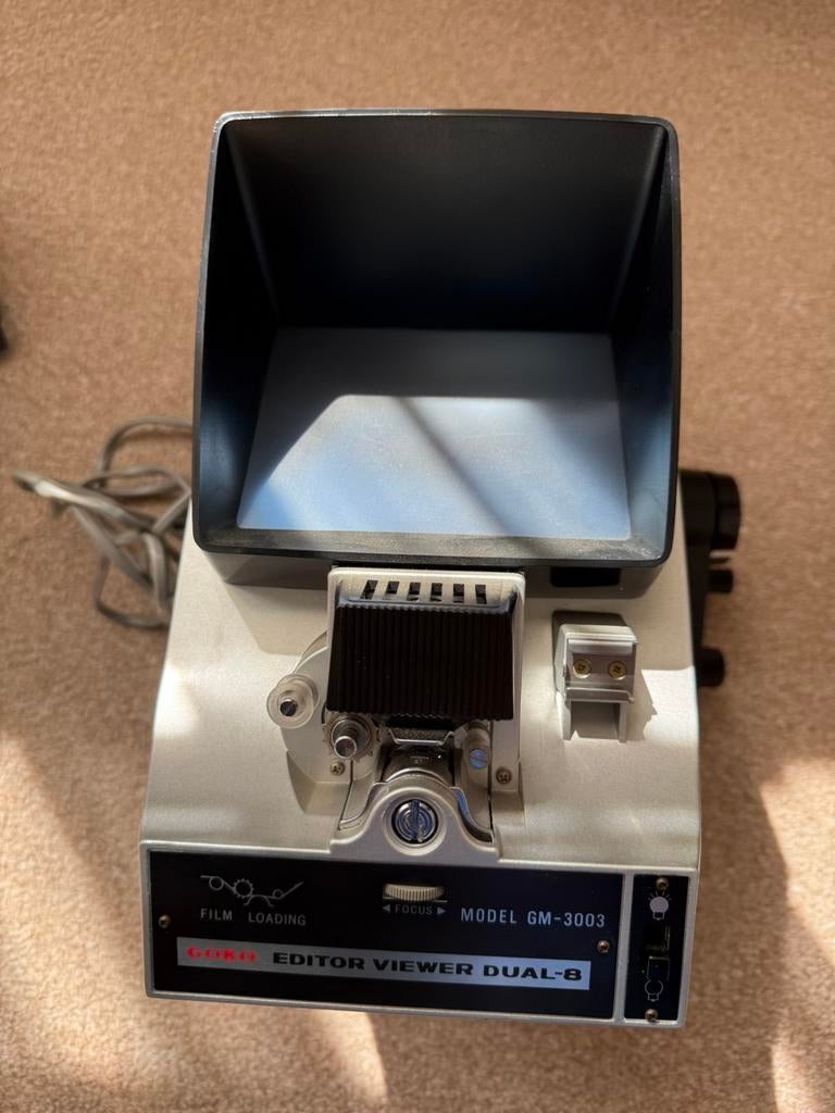 Vintage GOKO GM-3003 Editor Viewer Dual-8 – Super 8, Verzamelen, Fotografica en Filmapparatuur, Ophalen of Verzenden, 1960 tot 1980