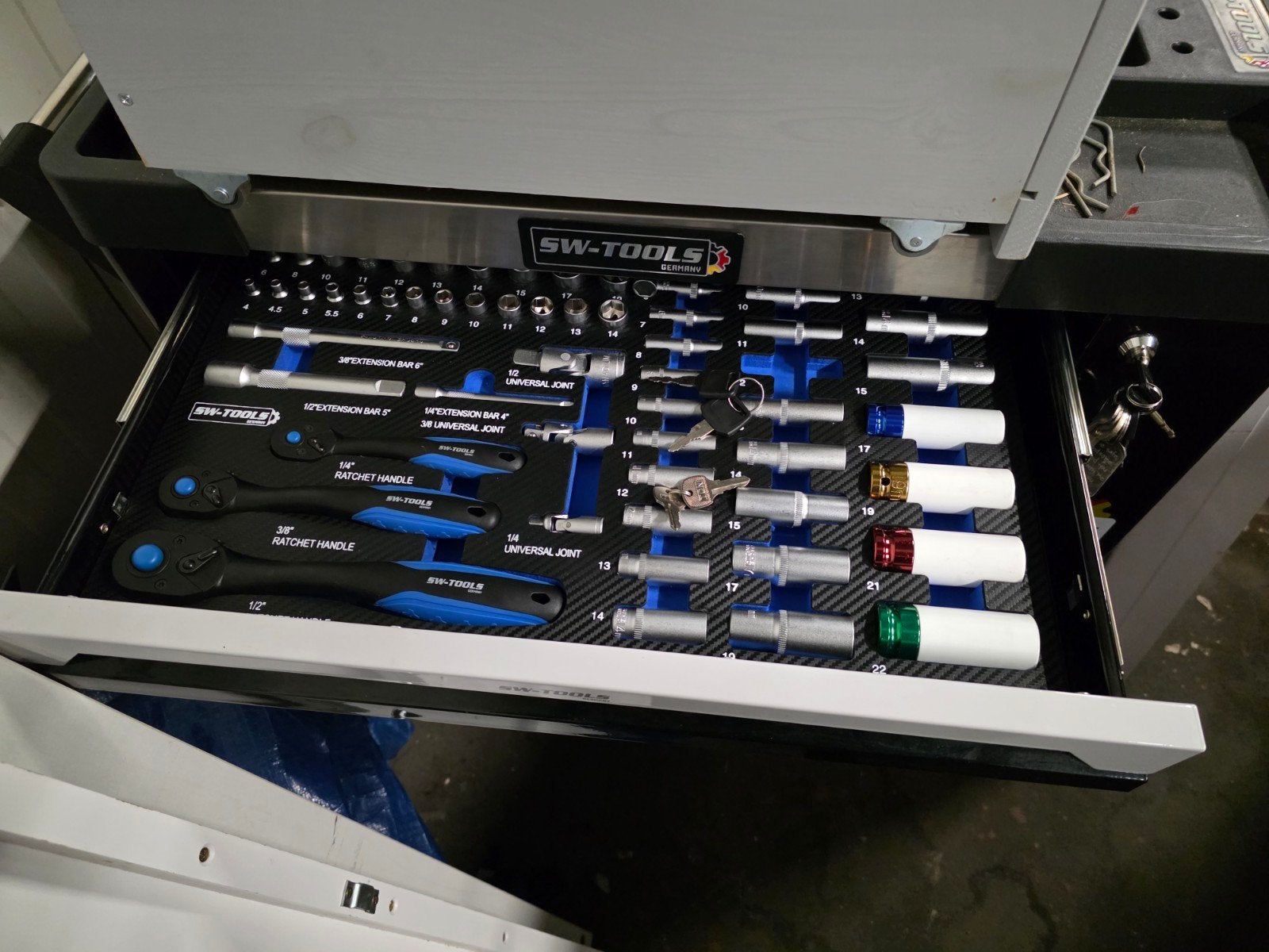 SW-TOOLS Gereedschapswagen met complete gereedschapset, Ophalen, Zo goed als nieuw, Gereedschapsset, Overige merken