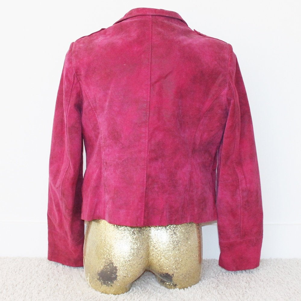 Zeer Mooie Suede Rino & Pelle Jas (L) € 60,-, Maat 42/44 (L), Ophalen of Verzenden, Zo goed als nieuw, Roze