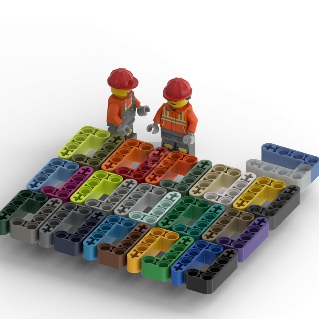 32140 technische liftarm hefbalk 2x4 gebogen L vorm, Lego, Technic, Losse stenen, LEGO
