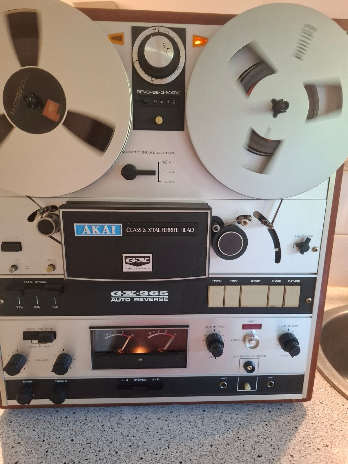 gx365 prachtige akai werkt, Audio, Tv en Foto, Bandrecorders, Ophalen, Bandrecorder