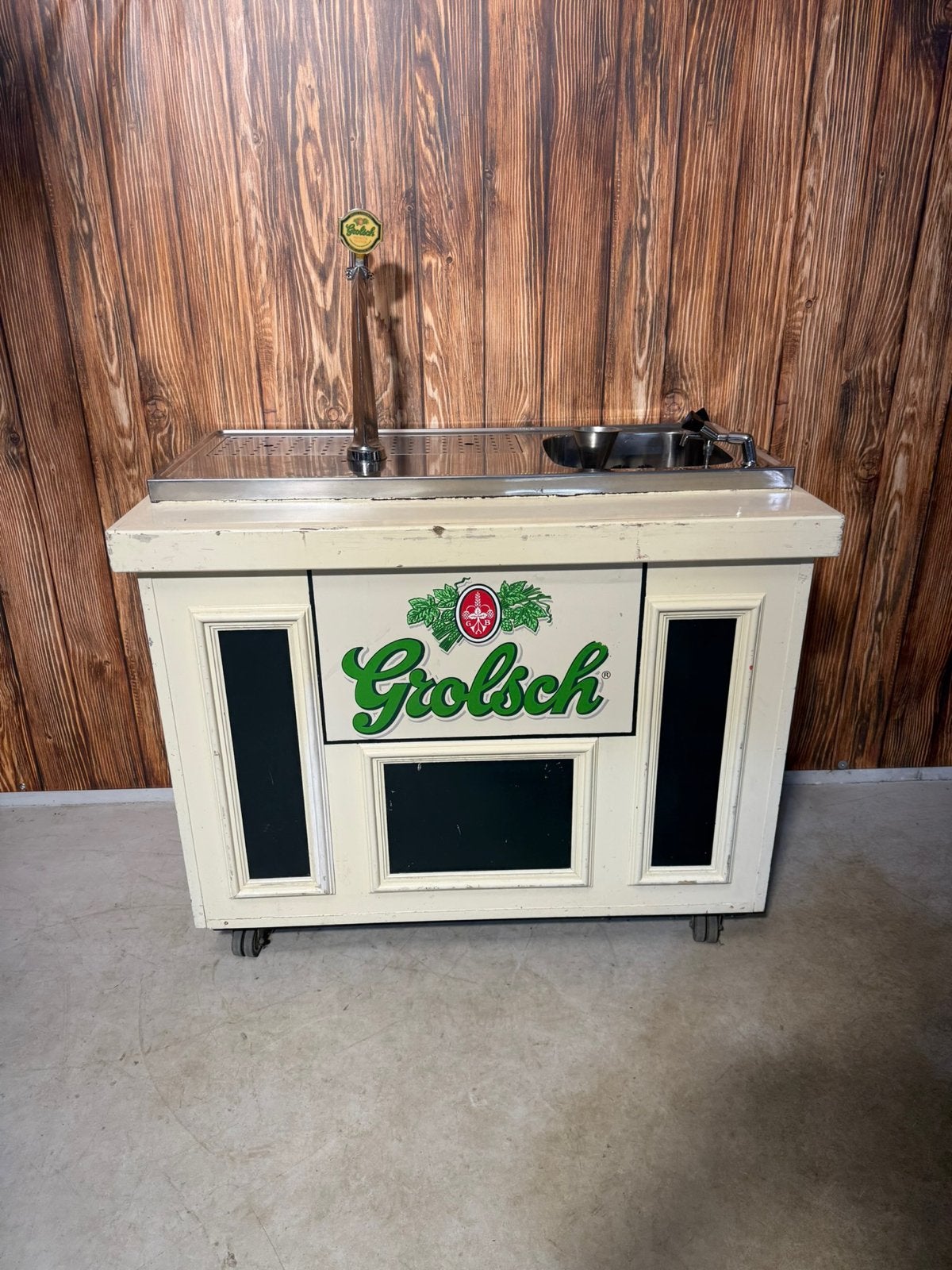 Grolsch Tap Bar met Bierkoeler op Wielen - Nette Staat, Ophalen, Zo goed als nieuw