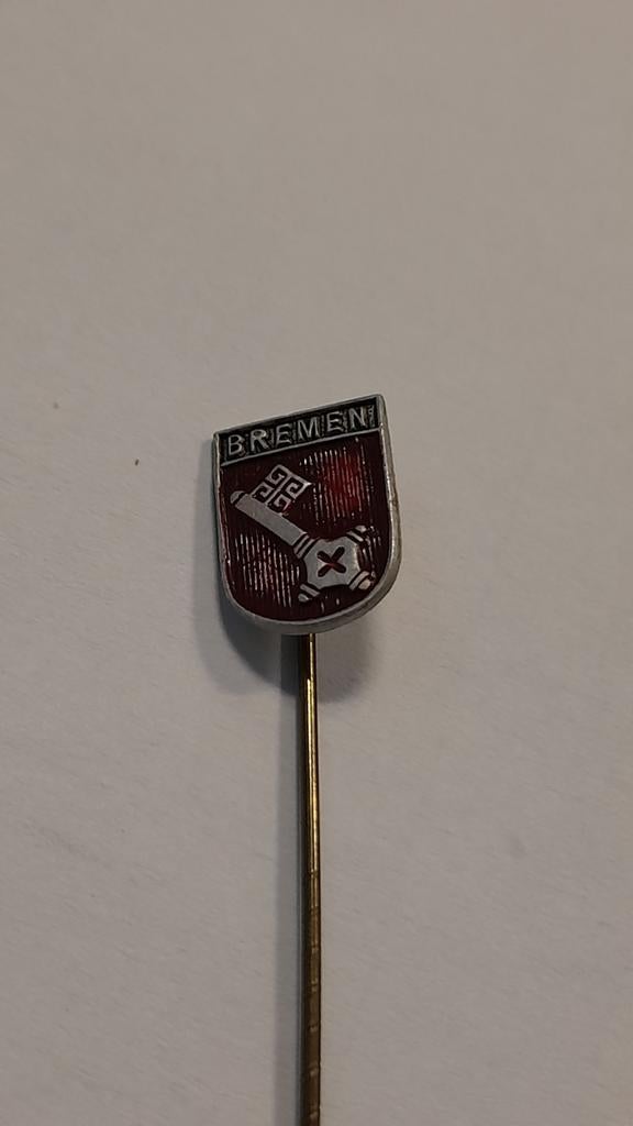 Vintage Bremen Speldje - Stadswapen Pin, Verzamelen, Speldjes, Pins en Buttons, Verzenden, Gebruikt, Stad of Land, Speldje of Pin