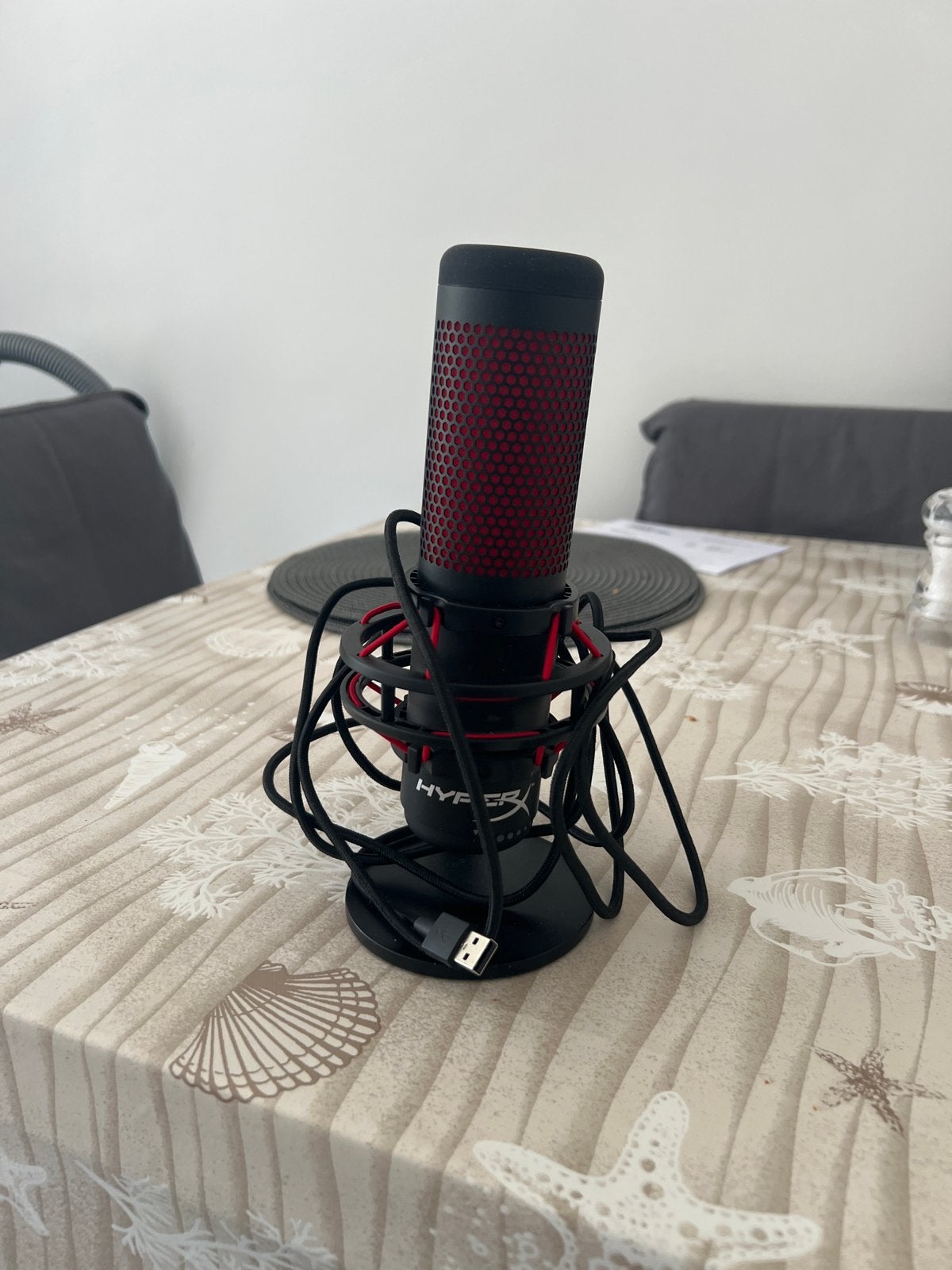 HyperX QuadCast S USB Condensator Microfoon, Ophalen of Verzenden, Zo goed als nieuw, Studiomicrofoon