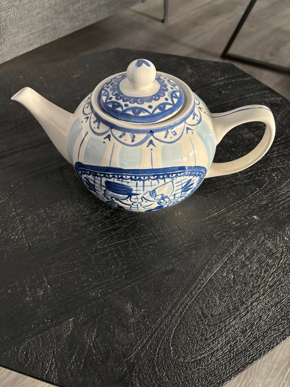 Delfts Blauw Theepot - Handgeschilderd Keramiek, Blauw, Nieuw, Steen/keramiek, Overige merken