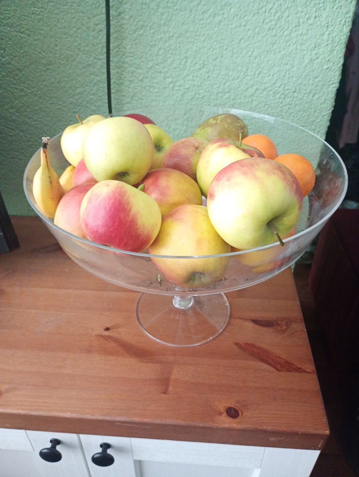 Glazen Fruitschaal op Voet - Rond, Ophalen, Schaal, Rond, Glas
