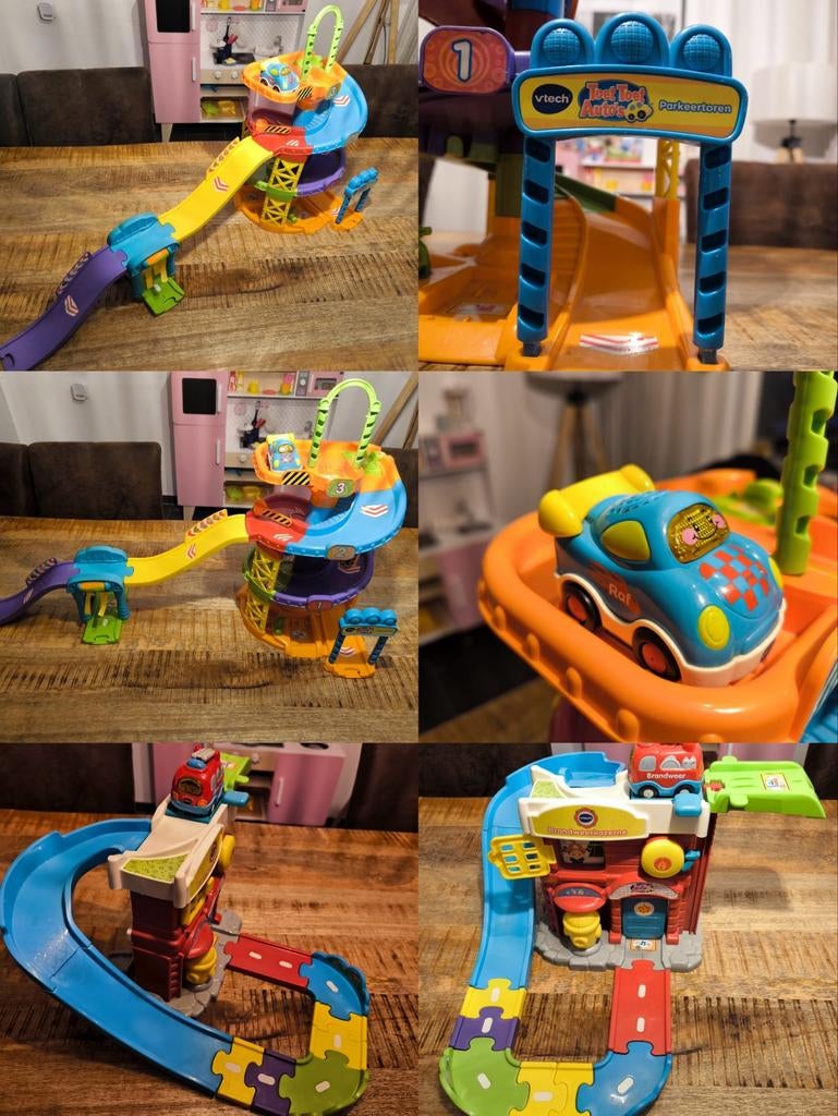 Grote Toet Toet Auto's collectie met banen en voertuigen, Kinderen en Baby's, Speelgoed | Vtech, Ophalen, Gebruikt, 6 maanden tot 2 jaar