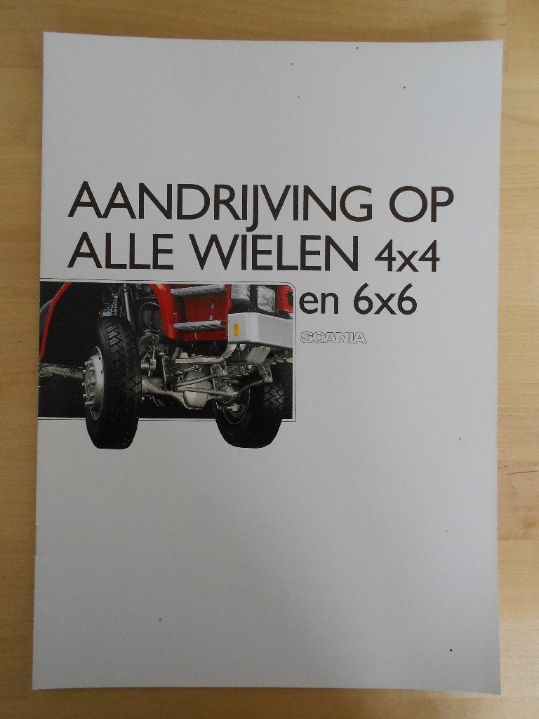 Scania 113 4x4 & 6x6 Brochure 1988, Ophalen of Verzenden, Zo goed als nieuw, Overige merken, Scania
