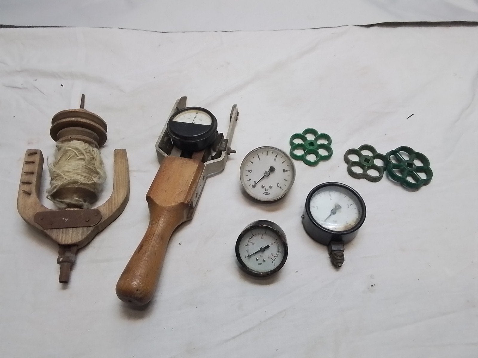 Vintage Manometers en Diverse Oude Gereedschappen, Antiek en Kunst, Antiek | Gereedschap en Instrumenten, Ophalen of Verzenden