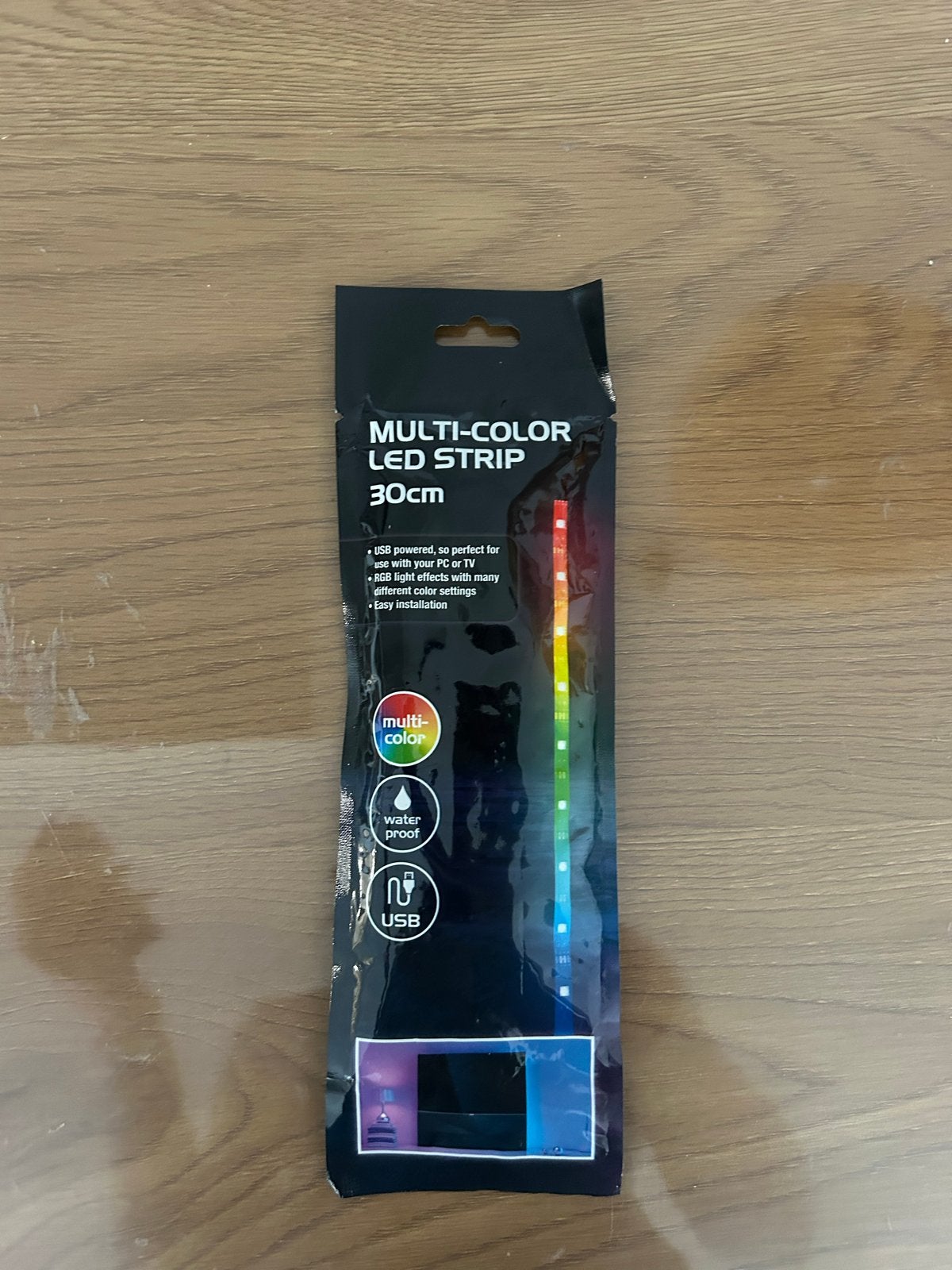 Multi-Color LED Strip 30cm, Led-lamp, Meerkleurig, Kleur aanpasbaar, Nieuw