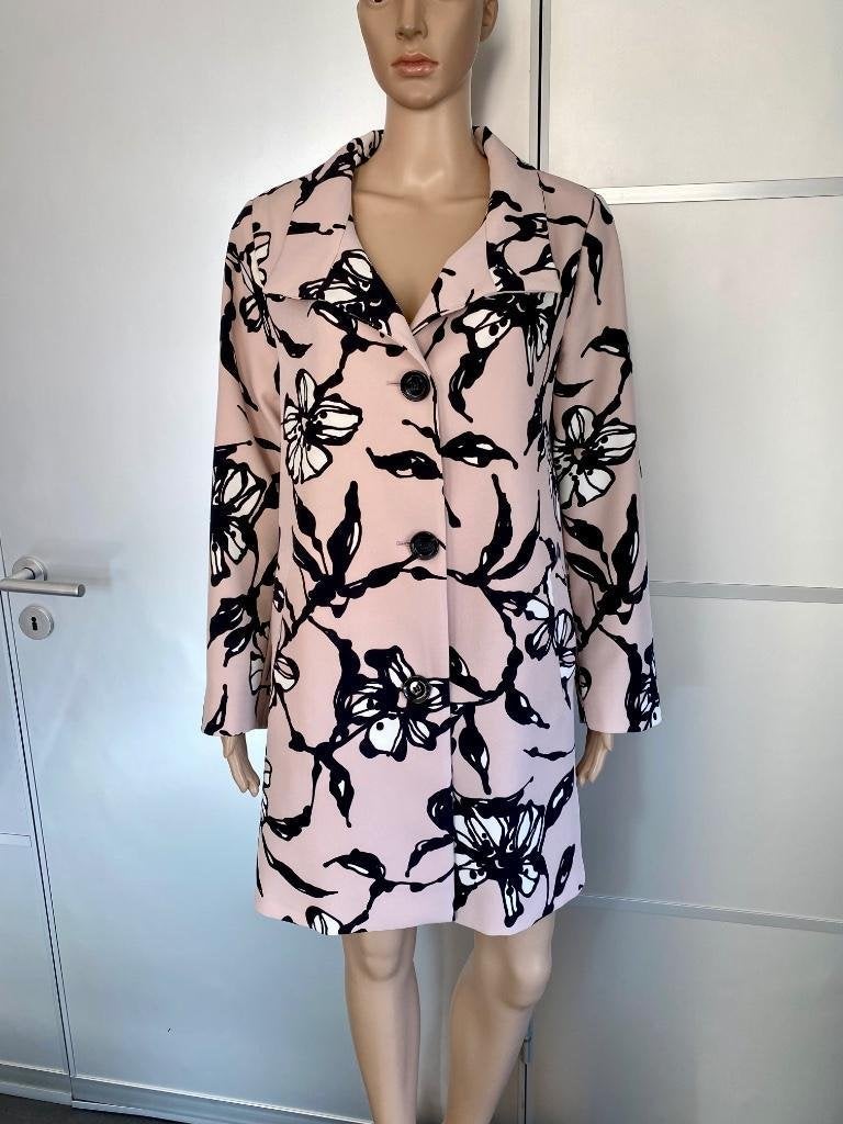 H187 Elisa Fend maat M=38/40 jas zomer lange blazer roze, Kleding | Dames, Jassen | Zomer, Maat 38/40 (M), Ophalen of Verzenden