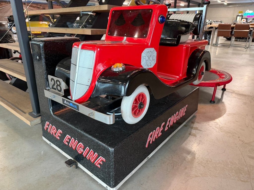 Kiddy ride kinder attractie 230 V werkend brandweer auto, Verzamelen, Automaten | Overige, Ophalen, Kinder, Zo goed als nieuw