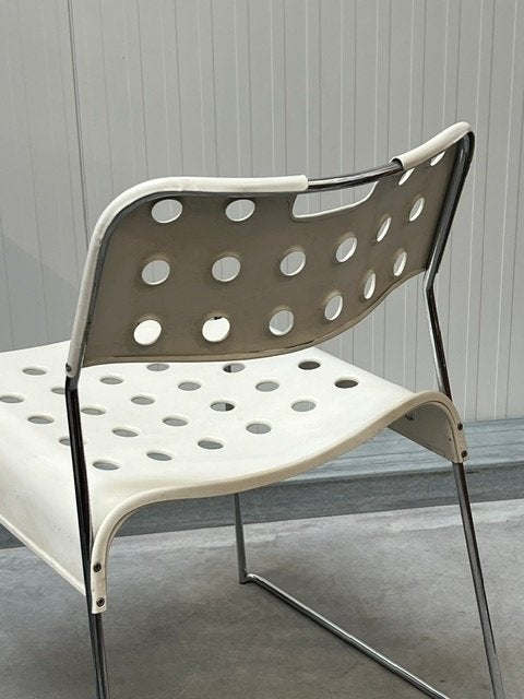 Omstak eettafelstoelen 4x Rodney Kinsman vintage design 1972, Ophalen, Gebruikt, ., Wit