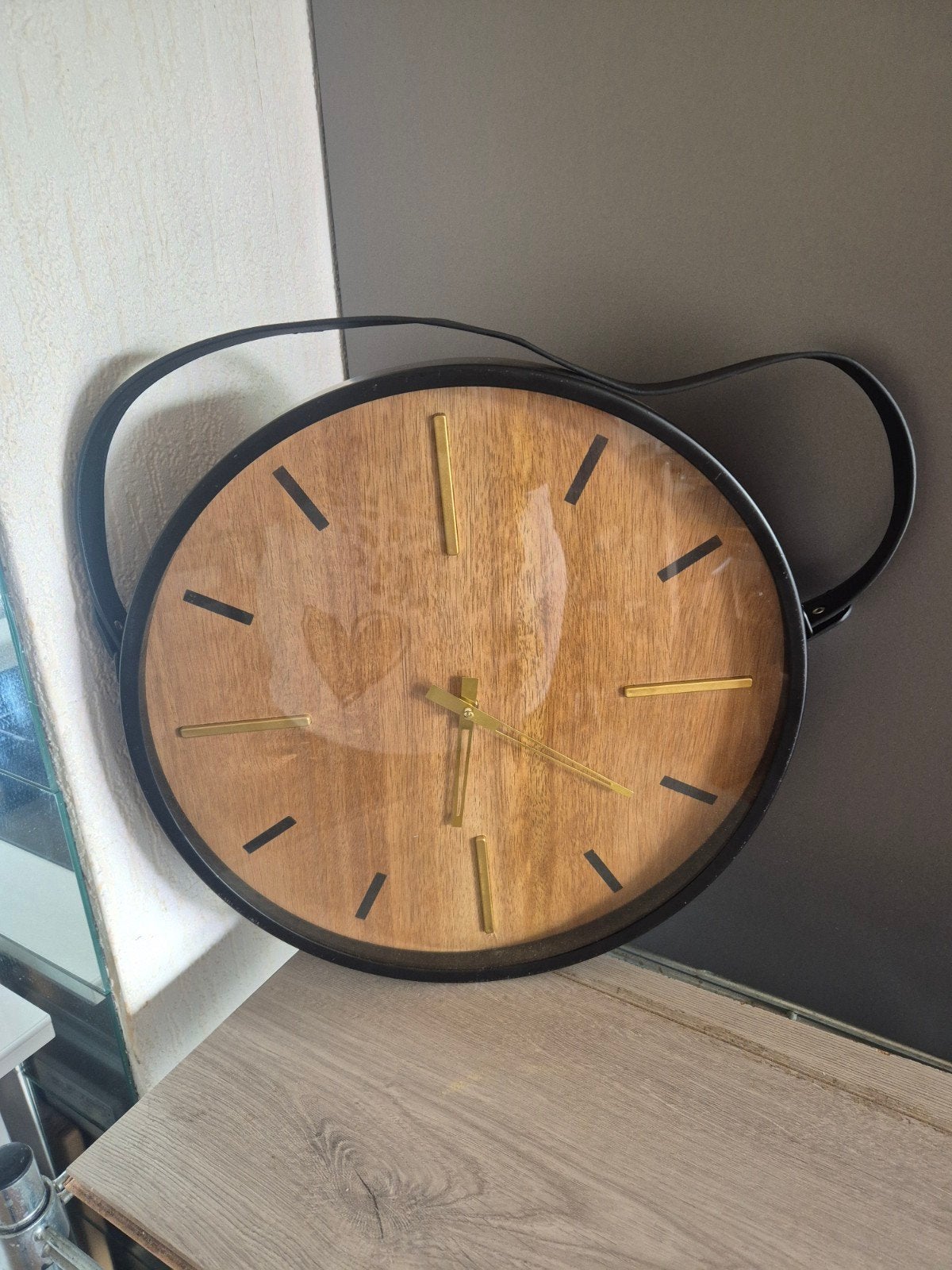 Benoa mangochutney wandklok, Analoog, Ophalen of Verzenden, Zo goed als nieuw, Wandklok
