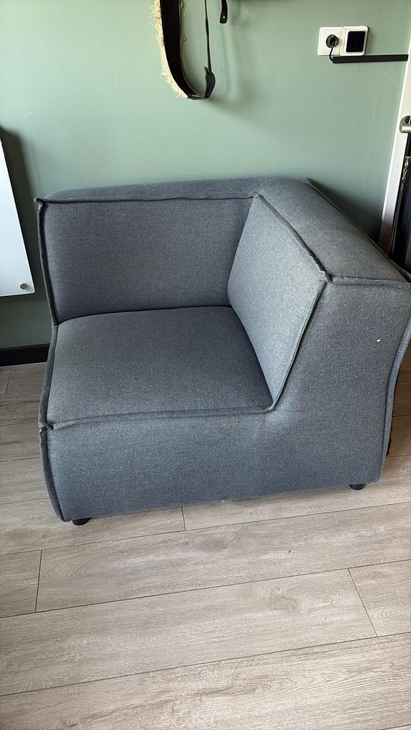 Gratis !! Hoekbank Umix Brooklyn denim - L90xB90xH75, Huis en Inrichting, Banken | Bankstellen, Ophalen, Overige maten, Hoekbank