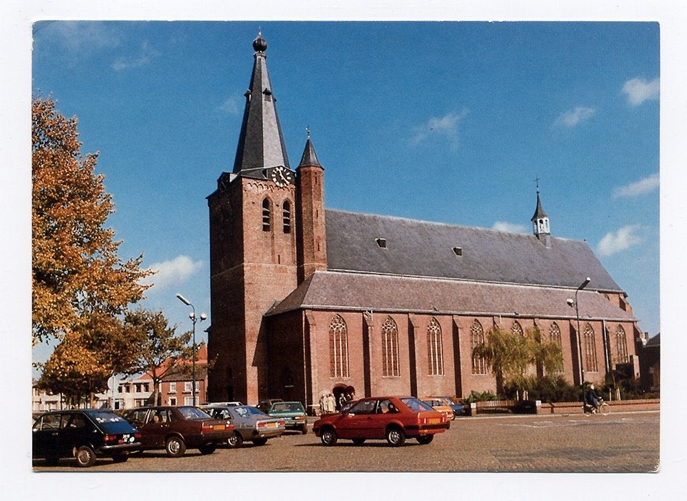Schijndel - St. Servatius RK kerk - auto's gebouw, Ophalen of Verzenden, 1980 tot heden, Gelopen, Noord-Brabant