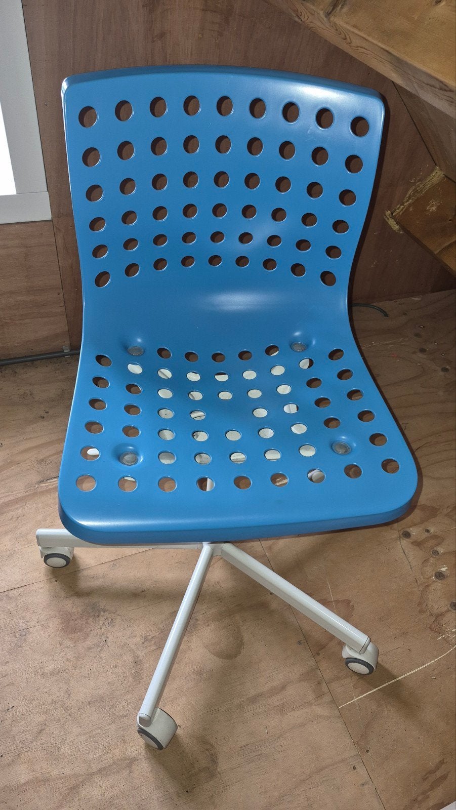 Blauwe Ikea Snille bureaustoel met wieltjes, Huis en Inrichting, Ophalen, Gebruikt, Blauw, Bureaustoel
