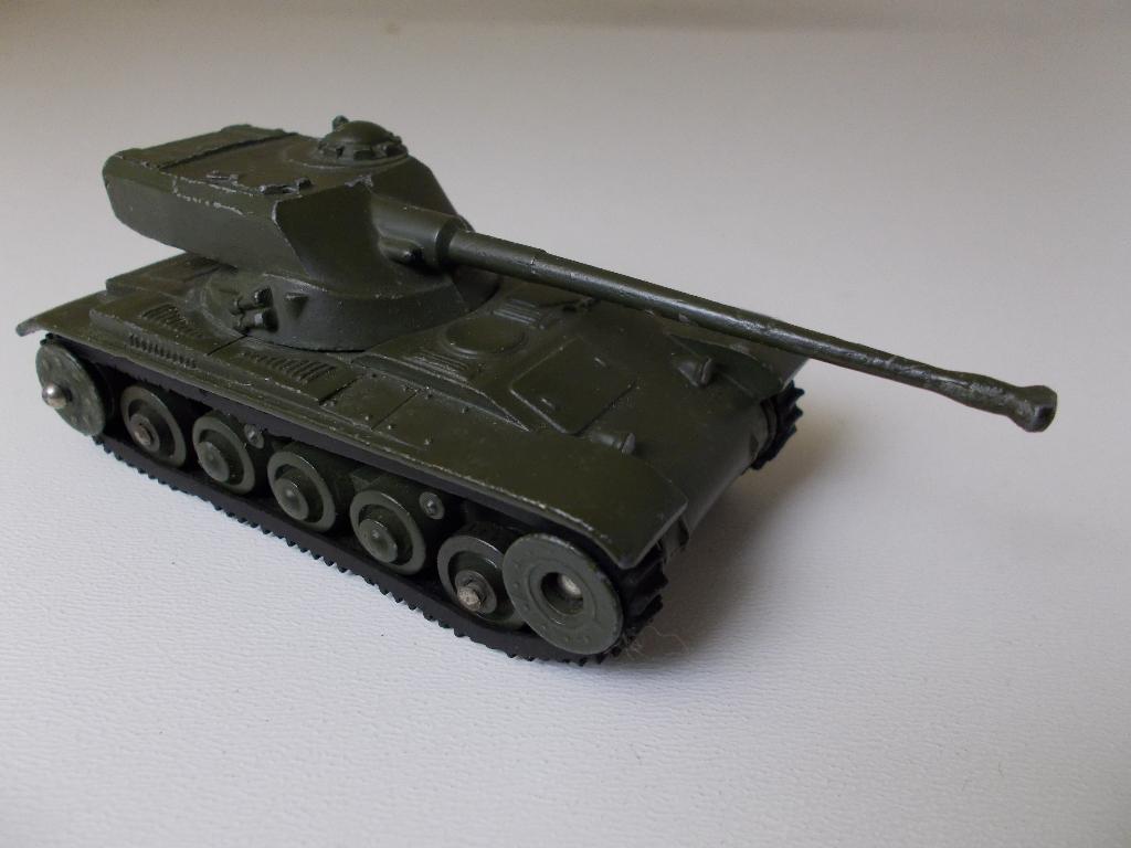 1958 Dinky Toys 80C CHAR A.M.X. TANK Igst + RUPSBANDEN (-E-)