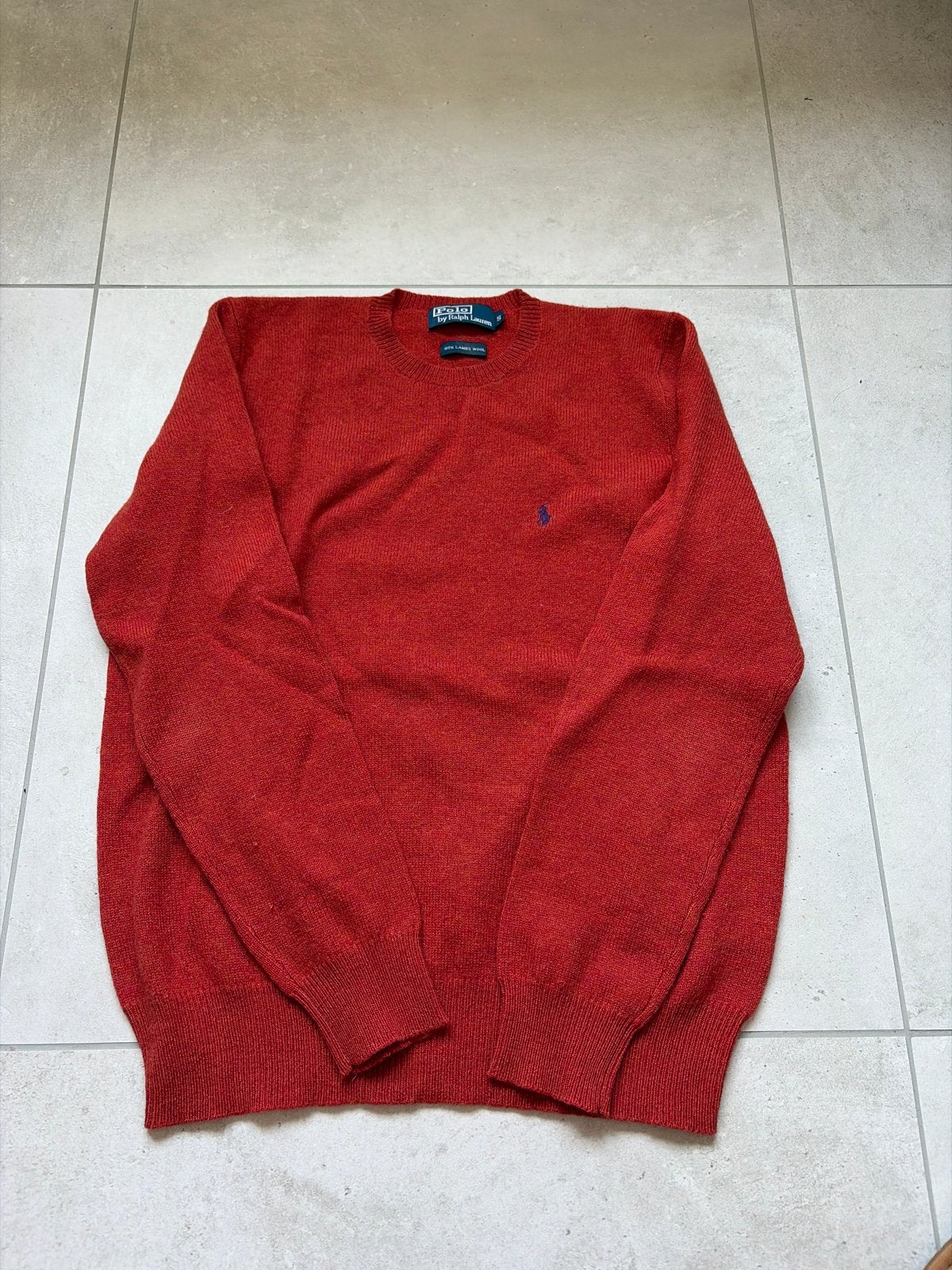 Polo Ralph Lauren Lamswollen Trui - Rood - Maat S, Ophalen of Verzenden, Zo goed als nieuw, Maat 36 (S), Rood