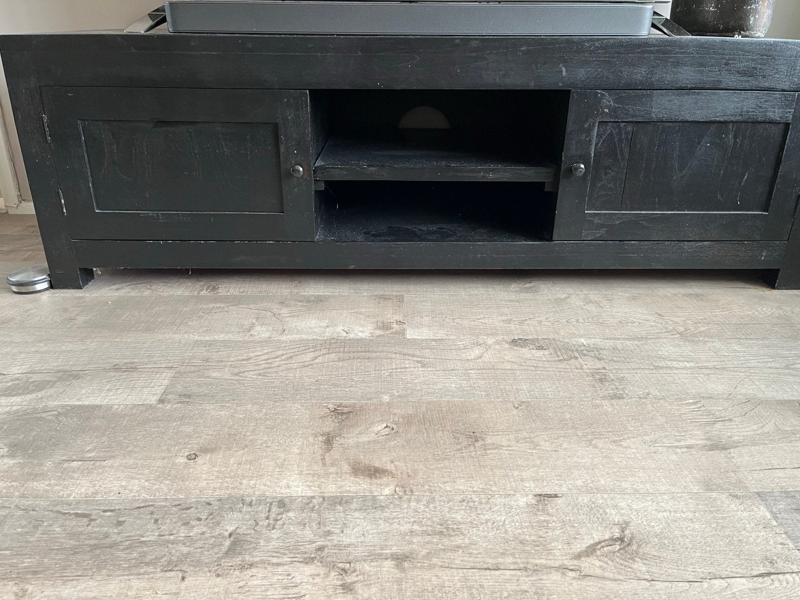 Teak Houten TV Meubel - 160x55x50 cm, Ophalen, Gebruikt, 150 tot 200 cm, Teakhout