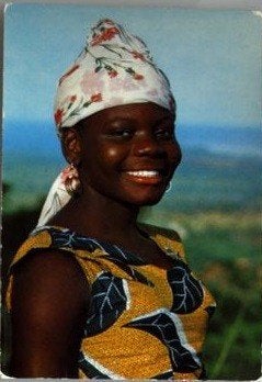 Afrika Congolees meisje, Verzenden, 1960 tot 1980, Ongelopen, Kinderen