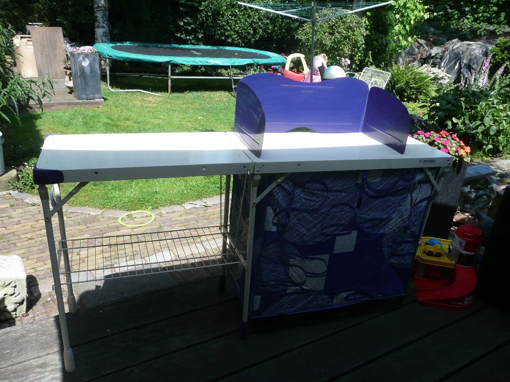 Moscatelli campingkastje met 2 pits gasstel, Caravans en Kamperen, Kampeeraccessoires, Ophalen, Gebruikt