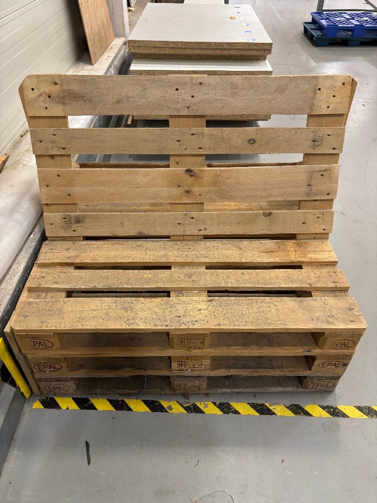 palletbank, Ophalen, Gebruikt, Hout