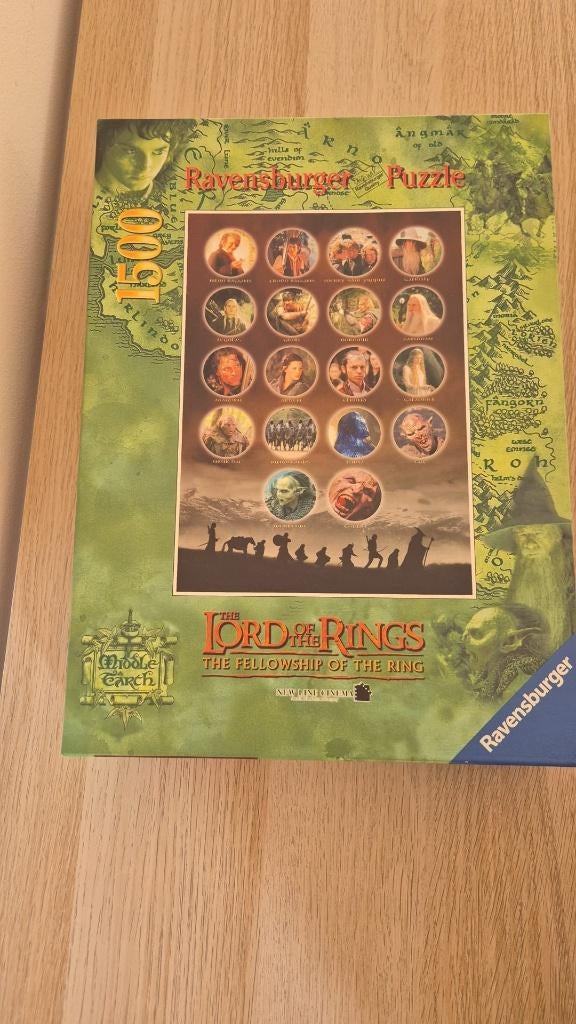 Lord of the Ring puzzel - 1500 stukjes, Ophalen of Verzenden, 500 t/m 1500 stukjes, Zo goed als nieuw, Legpuzzel